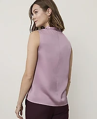Ann Taylor Petite Draped Cowl Neck Top Lilac Pink Women's