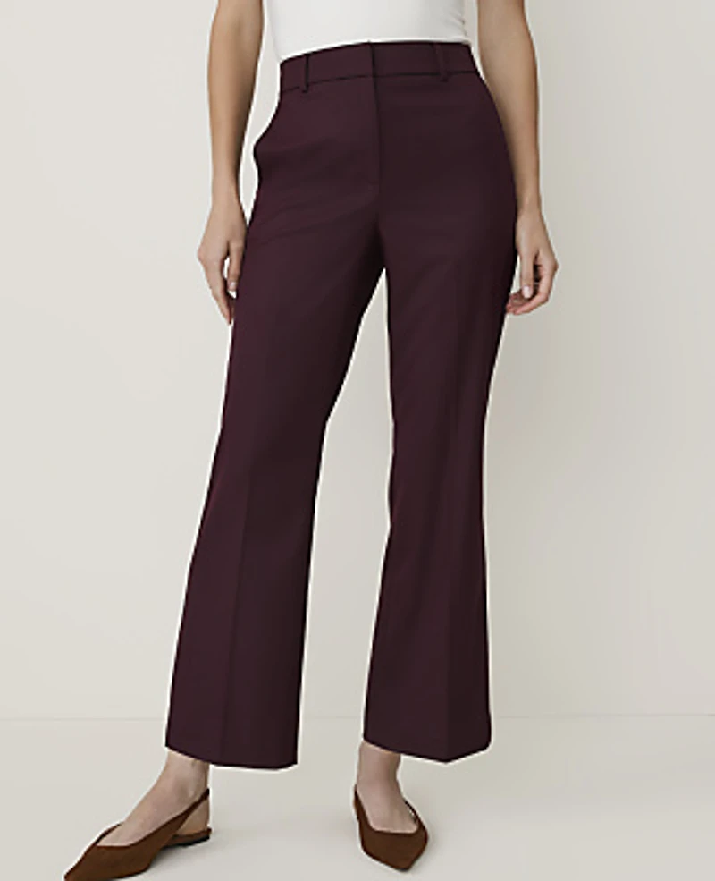 Ann Taylor The Petite Flare Ankle Pant Classic Burgundy Women's