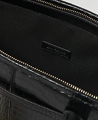 Ann Taylor Croco Belted Tote Black Women's