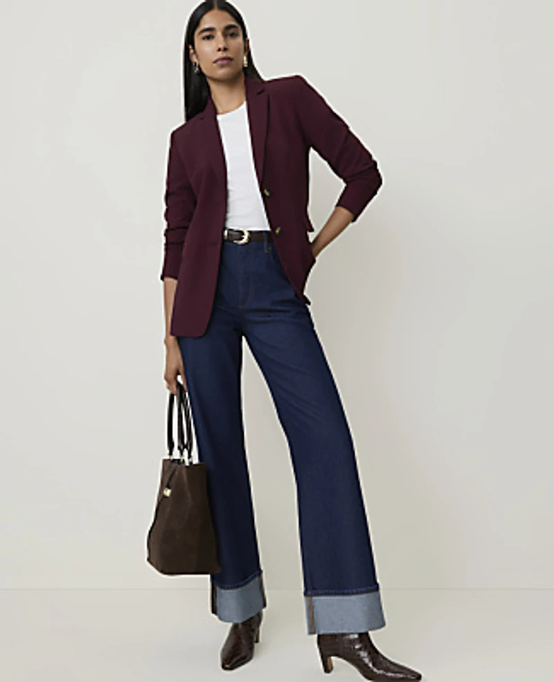 Ann Taylor The Petite Greenwich Blazer Purest Plum Women's