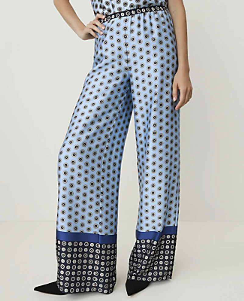 Ann Taylor Geo Print Easy Palazzo Pant Night Sky Women's