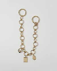 Ann Taylor Chain Link Bag Charm Goldtone Women's