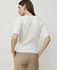 Ann Taylor Ribbed Crew Neck Cardigan Women's