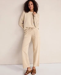 Ann Taylor Haven Well Within Garment-Dyed Organic Cotton Terry Crewneck Women's