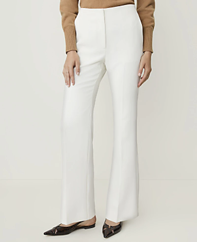Ann Taylor The Petite Flare Trouser Winter White Women's