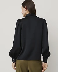 Ann Taylor Collared Blouson Sleeve Shirt Women's