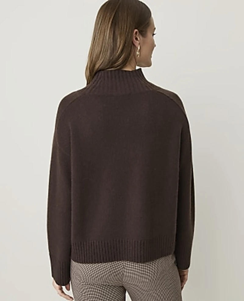 Ann Taylor Cashmere Mock Neck Sweater Women's