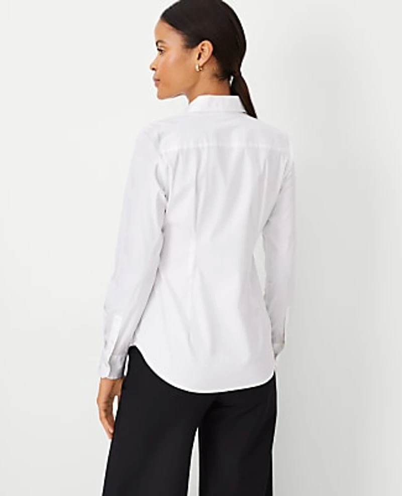 Ann Taylor Tall Perfect Shirt Size 0 White Women's