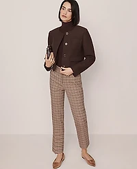 Ann Taylor Crew Neck Jacket Pure Chocolate Women's