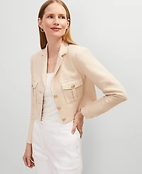 Ann Taylor Blazer Jacket Pique Sands Edge Women's