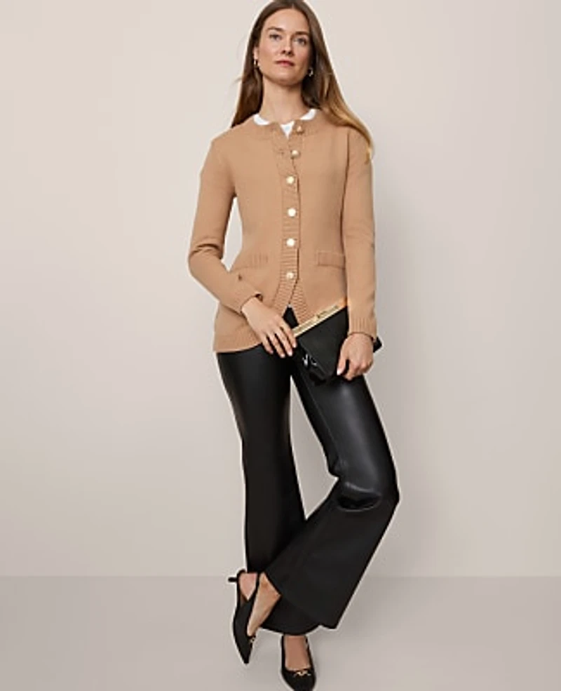 Ann Taylor Curved Hem Longline Cardigan Women's