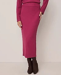 Ann Taylor Weekend Ribbed Sweater Skirt Strawberry Shortcake Women's