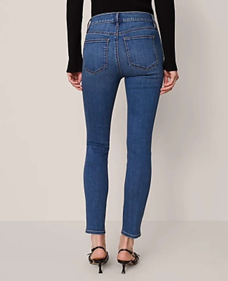 Ann Taylor Mid Rise Skinny Jeans Classic Wash — Curvy Fit Women's