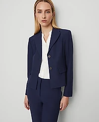 Ann Taylor The Petite Shorter Two Button Blazer Bi-Stretch Women's