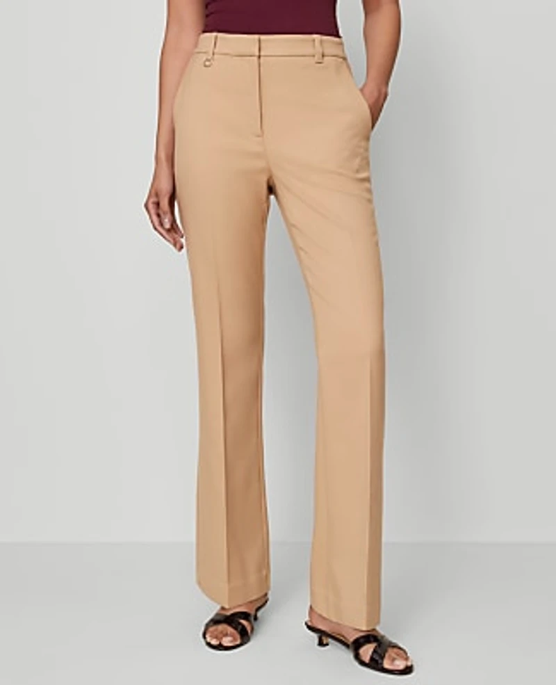 Ann Taylor The Petite Slim Flare Trouser Bi-Stretch Cafe Au Lait Women's