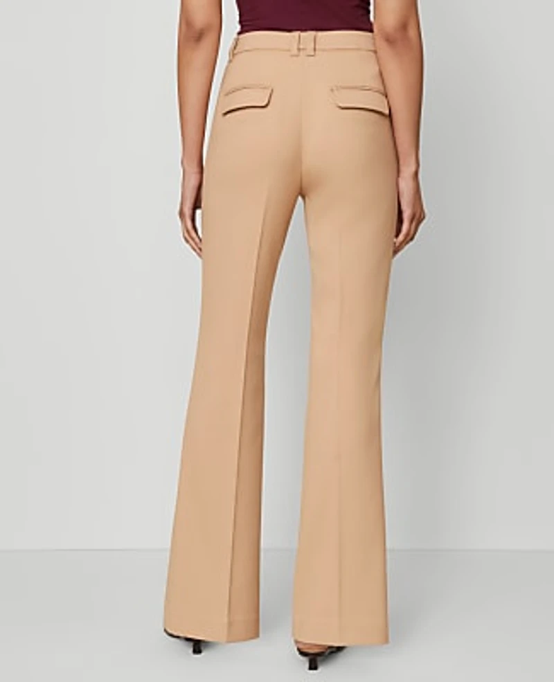 Ann Taylor The Petite Slim Flare Trouser Bi-Stretch Cafe Au Lait Women's