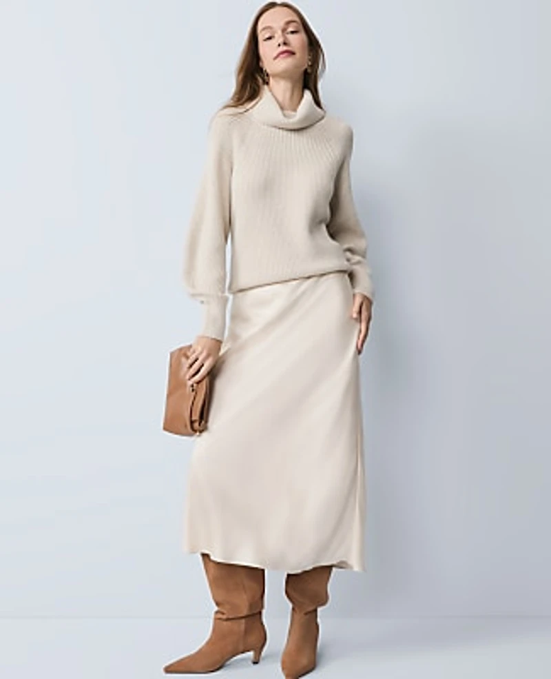 Ann Taylor Ribbed Turtleneck Sweater Women's