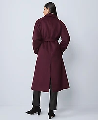 Ann Taylor Belted Trench Coat Poised Plum Women's