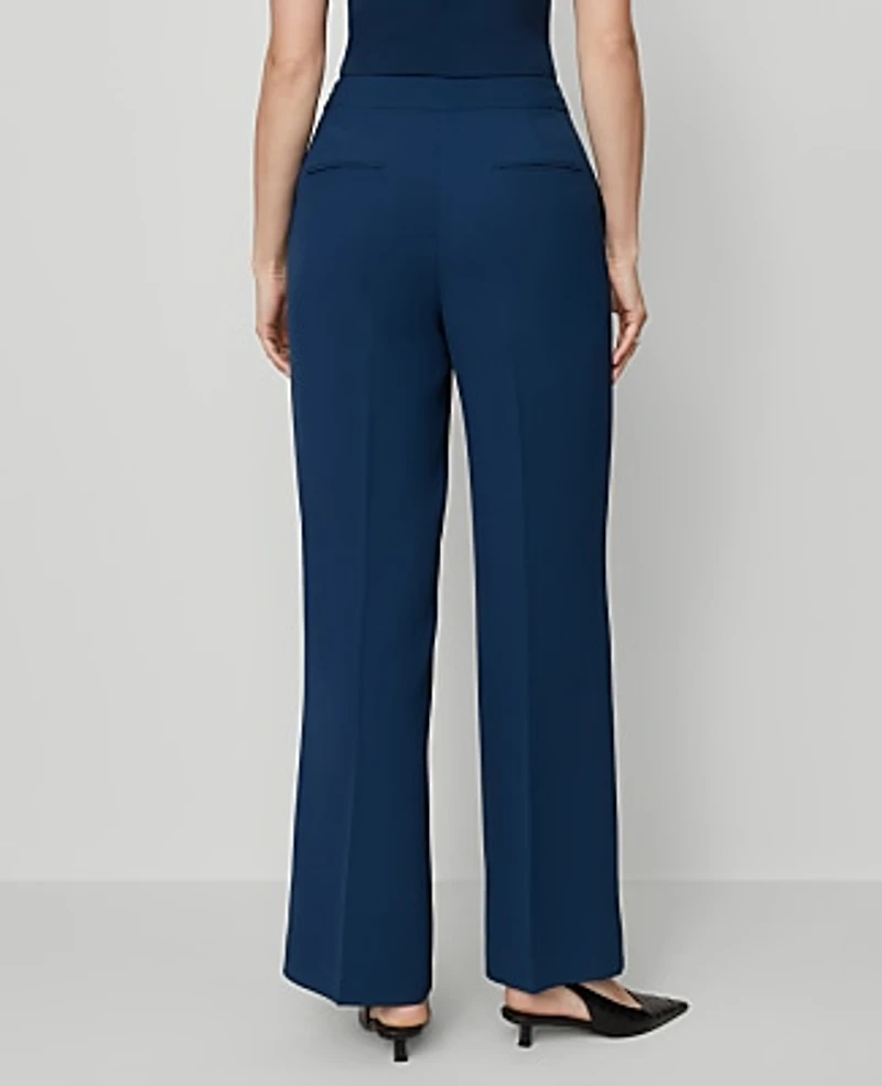 Ann Taylor The Wide-Leg Pant in Fluid Crepe — Curvy Fit Size 4 Moonlit Backdrop Women's