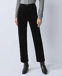 Ann Taylor Weekend Stretch Velvet Pant Black Women's