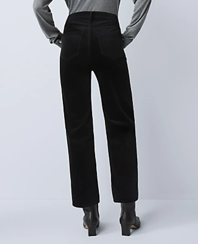 Ann Taylor Weekend Stretch Velvet Pant Black Women's