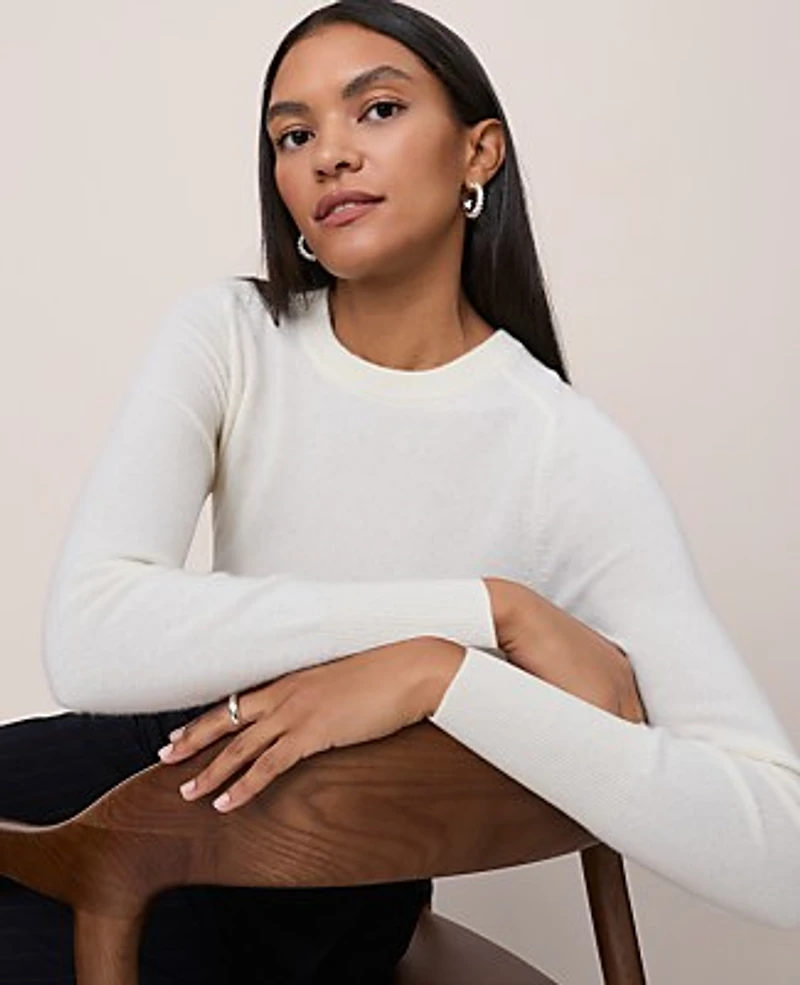 Ann Taylor Cashmere Crew Neck Sweater Women's