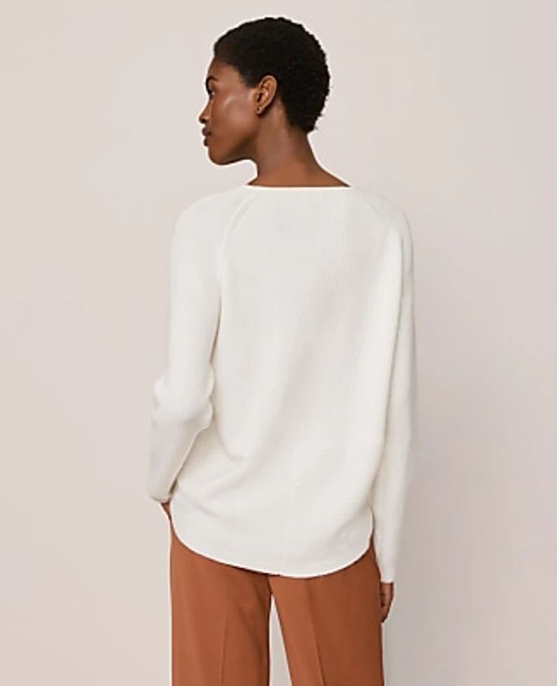 Ann Taylor Ribbed Wrap Sweater Women's
