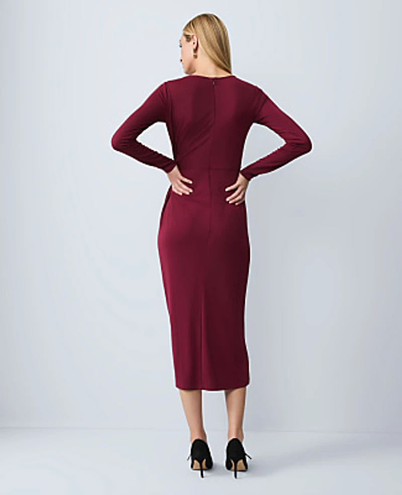Ann Taylor Crew Neck Twist Sheath Dress Women's