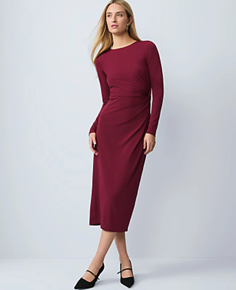 Ann Taylor Crew Neck Twist Sheath Dress Women's