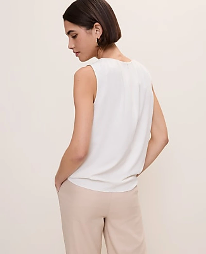 Ann Taylor Shirred Tank Top Women's