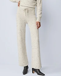 Ann Taylor Petite Weekend Sweater Pant Speckled Grey Heather Women's