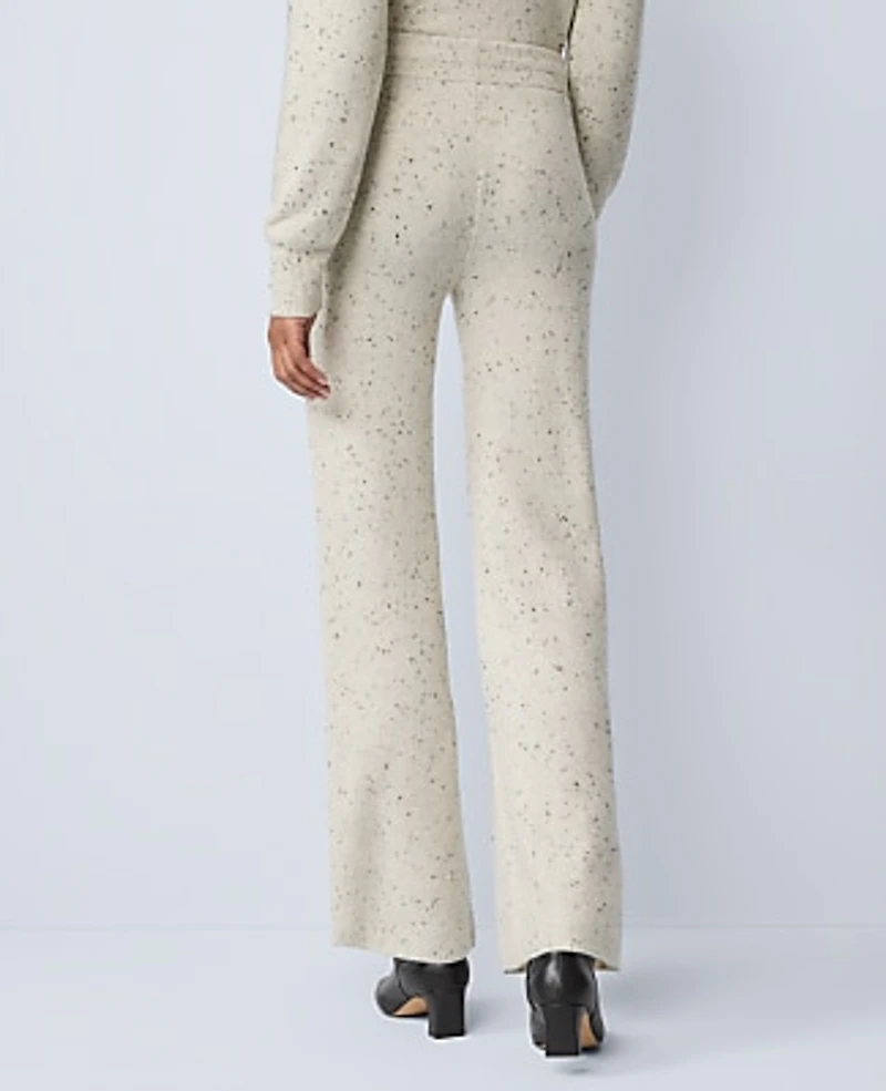 Ann Taylor Petite Weekend Sweater Pant Speckled Grey Heather Women's