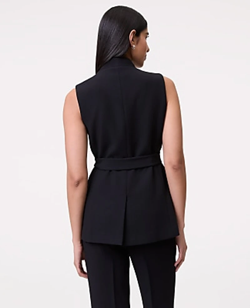 Ann Taylor The Belted Long Vest Women's