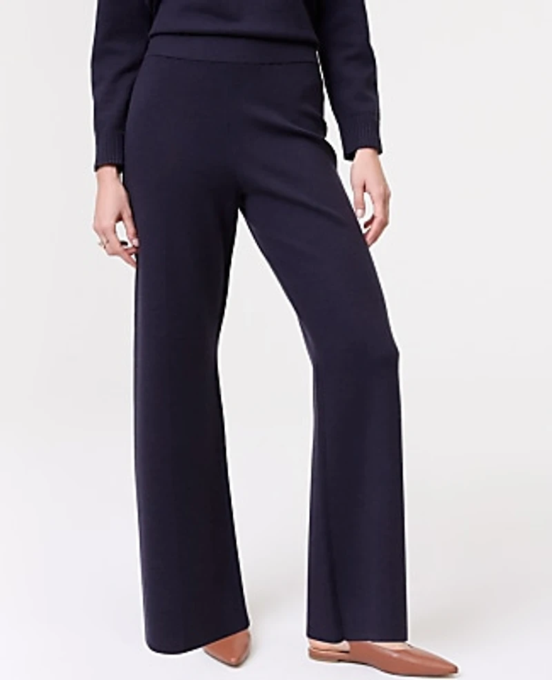 Ann Taylor Weekend Easy Fit Wide-Leg Sweater Pant Women's