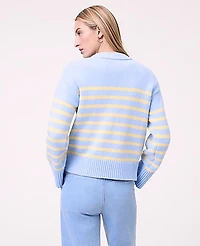 Ann Taylor Weekend Striped Crew Neck Sweater Multi Women's