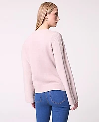 Ann Taylor Weekend Contrast Stitch Sweater Women's