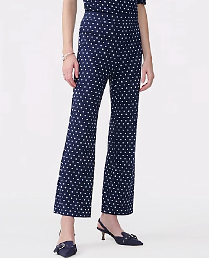 Ann Taylor The Dotted Knit Ankle Pant Night Sky Women's