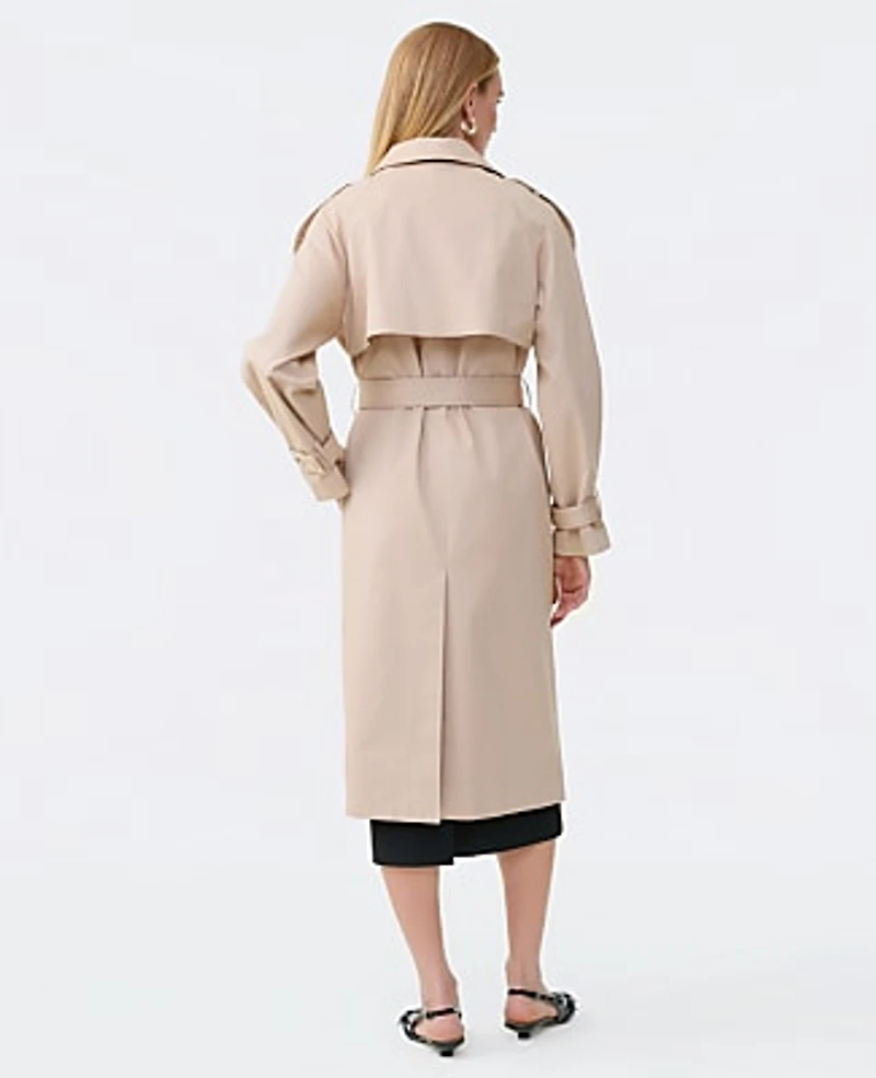 Ann Taylor Refined Trench Coat Cool Sesame Women's