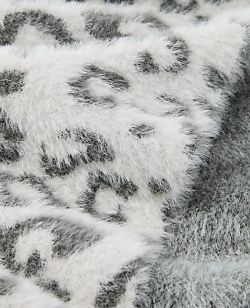 Ann Taylor Leopard Print Blanket Scarf Pearl Shadow Women's
