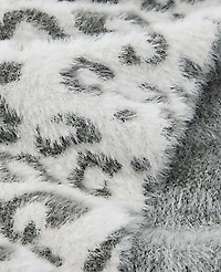 Ann Taylor Leopard Print Blanket Scarf Pearl Shadow Women's