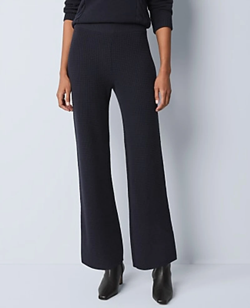 Ann Taylor Petite Weekend Collection Waffle Sweater Pant Women's