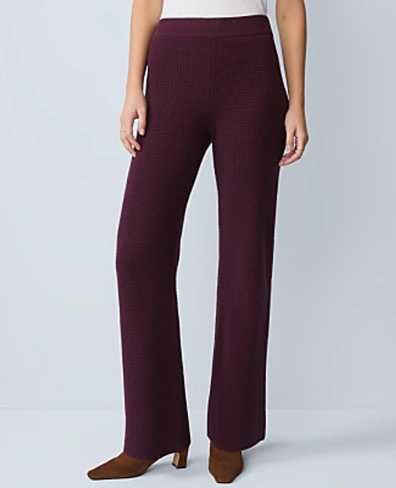 Ann Taylor Petite Weekend Collection Waffle Sweater Pant Women's