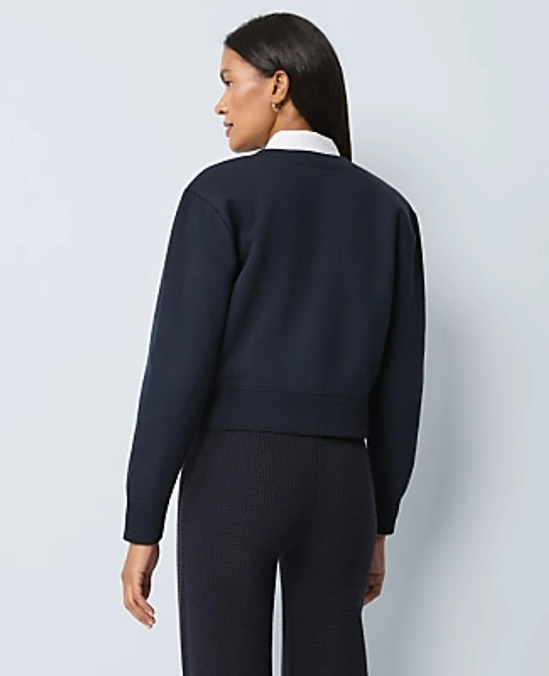 Ann Taylor Weekend Collection Patch Pocket Jacket Size XL Night Sky Women's