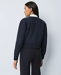 Ann Taylor Weekend Collection Patch Pocket Jacket Size XL Night Sky Women's
