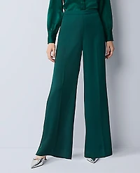 Ann Taylor The Side Zip Pant Satin Rainforest Women's
