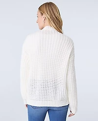 Ann Taylor Weekend Waffle Knit Cardigan Women's