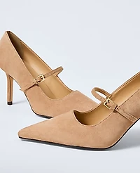 Ann Taylor Leather Mary Jane Pump Size 10 Sesame Women's