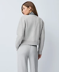 Ann Taylor Weekend Patch Pocket Jacket Medium Light Heather Grey Women's