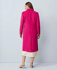 Ann Taylor Petite Chesterfield Coat Electric Pink Women's