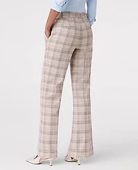 Ann Taylor The Jayne Trouser Plaid Tan/Navy Women's